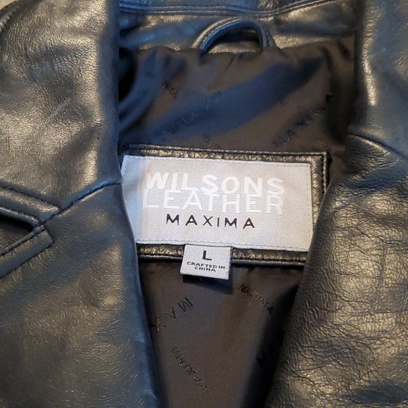Blazer Style Wilson's Black Leather Jacket Large - Picture 3 of 5